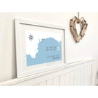 Ladram Bay Coastal Map Print-SeaKisses