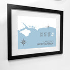 Lancing Coastal Map Print-SeaKisses