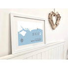 Lancing Coastal Map Print-SeaKisses