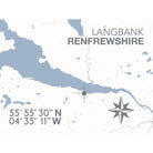 Langbank Coastal Map Print-SeaKisses