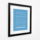Langland Bay Typographic Print-SeaKisses