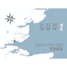 Leigh-on-Sea Coastal Map Print-SeaKisses