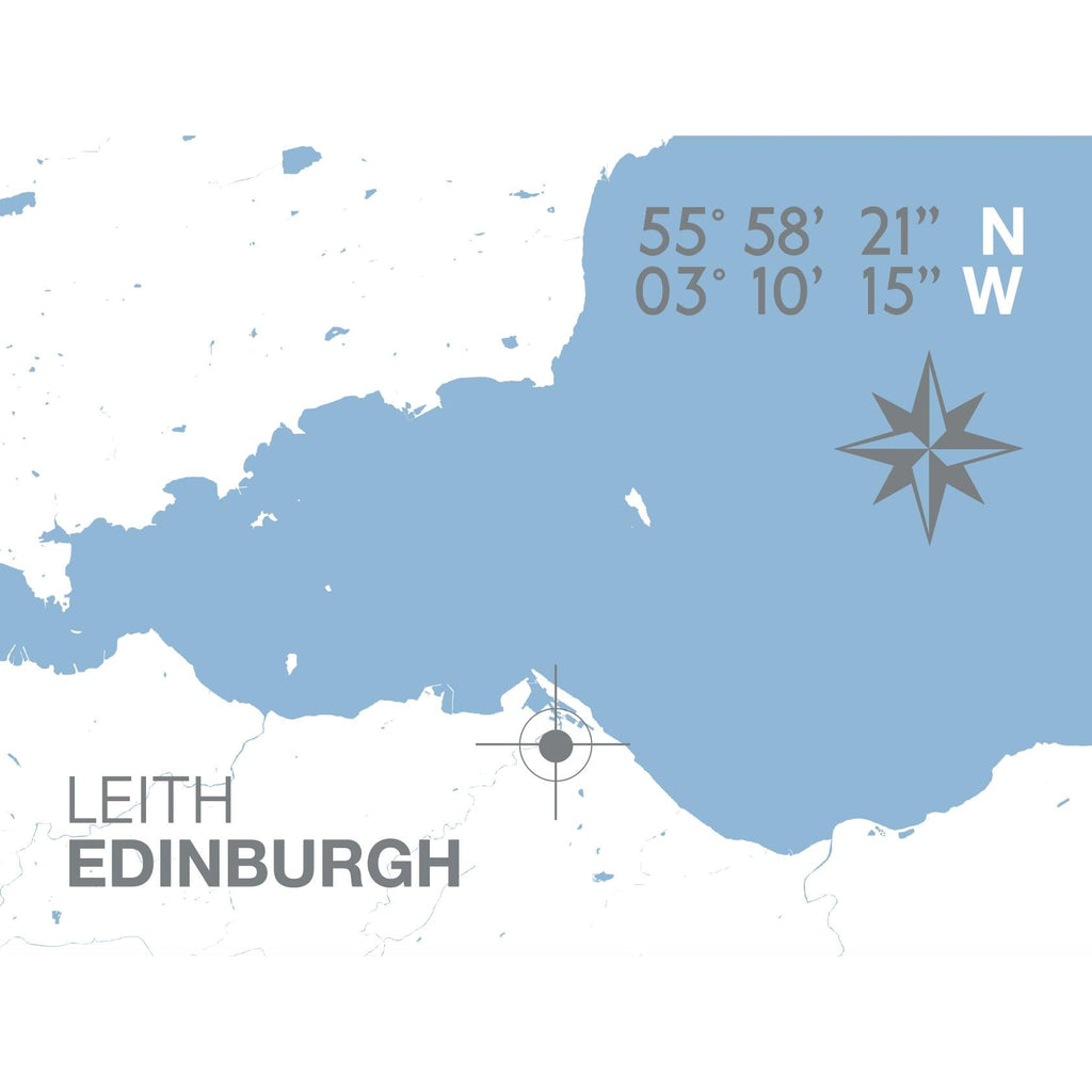 Leith Coastal Map Print-SeaKisses
