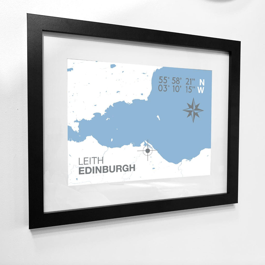 Leith Coastal Map Print-SeaKisses