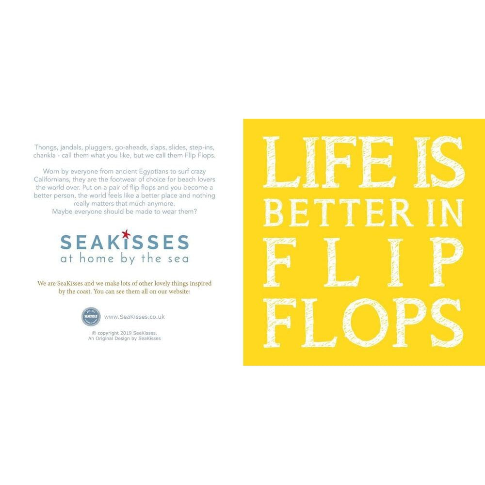 Life is Better in Flip Flops - Greeting Card-SeaKisses