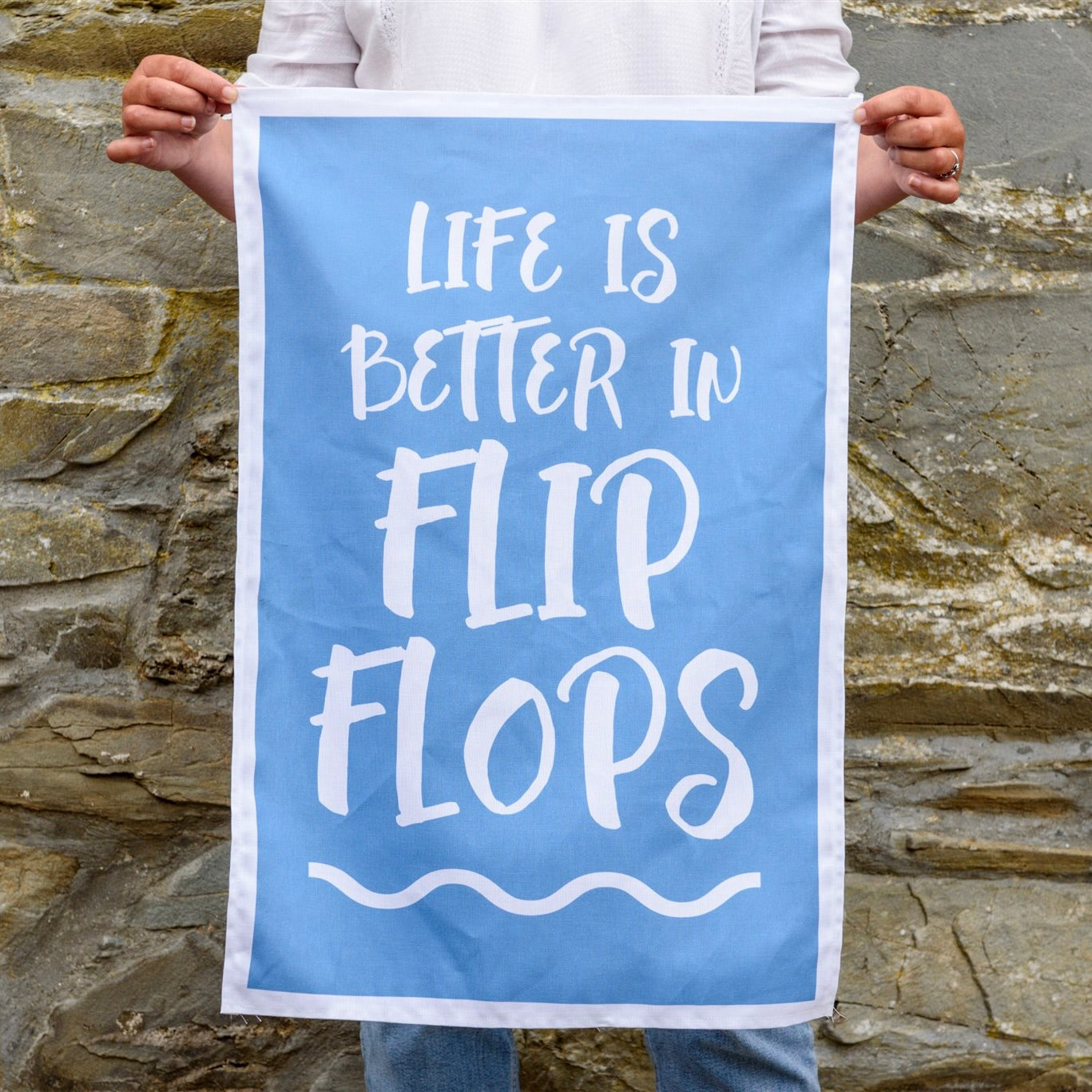 Life is Better in Flip Flops Tea Towel-SeaKisses