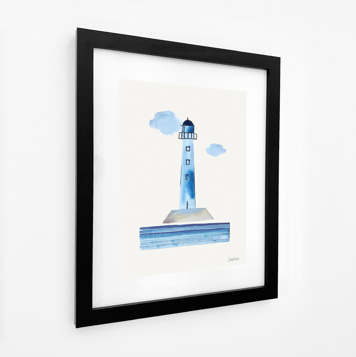 Lighthouse Watercolour Print-SeaKisses