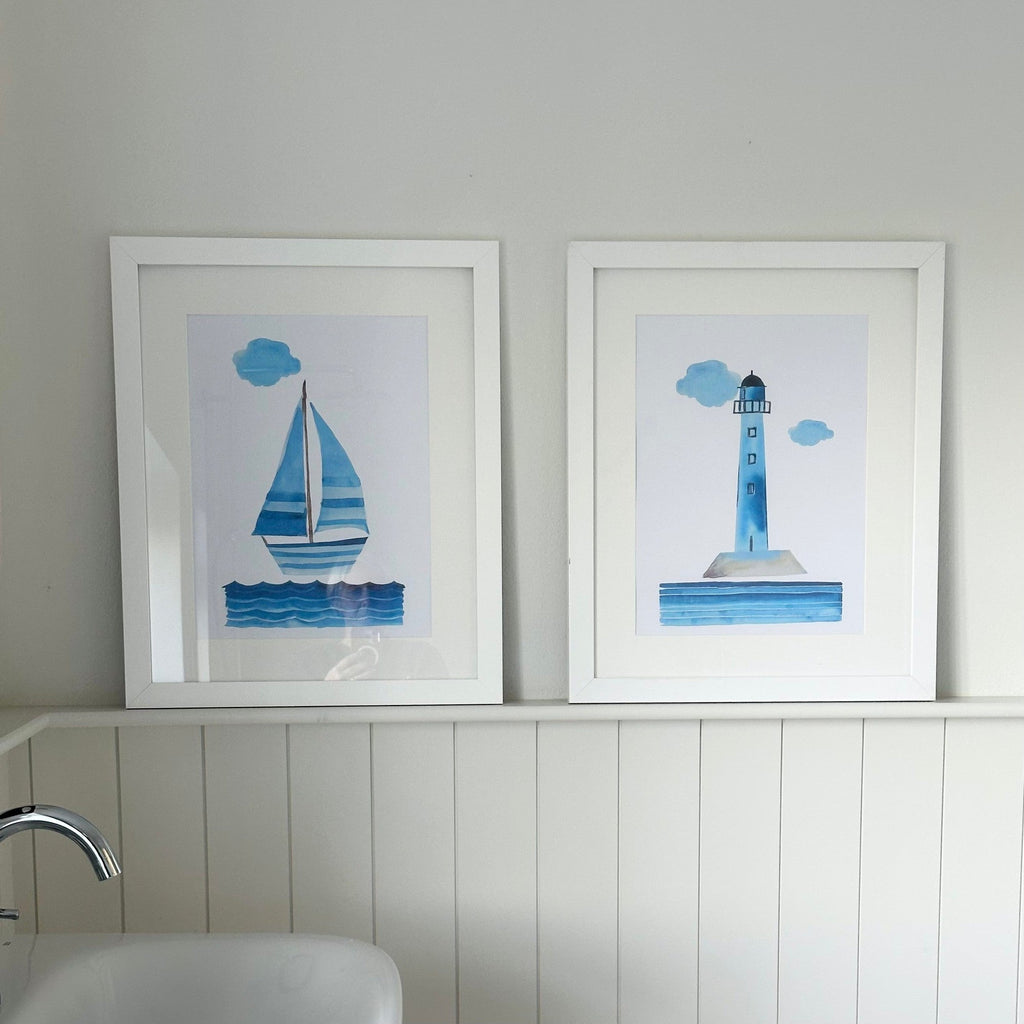 Lighthouse Watercolour Print-SeaKisses