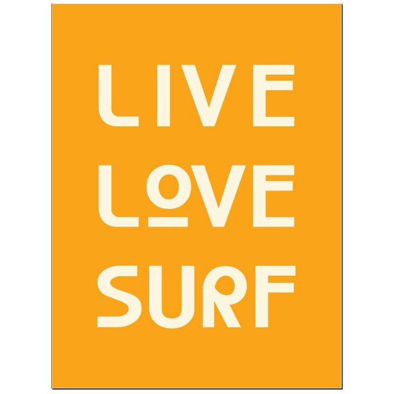 Live Love Surf - Typographic Print-SeaKisses