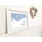 Llanddulas Coastal Map Print-SeaKisses