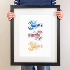 Chromatic Lobster Trio - Watercolour Print-SeaKisses