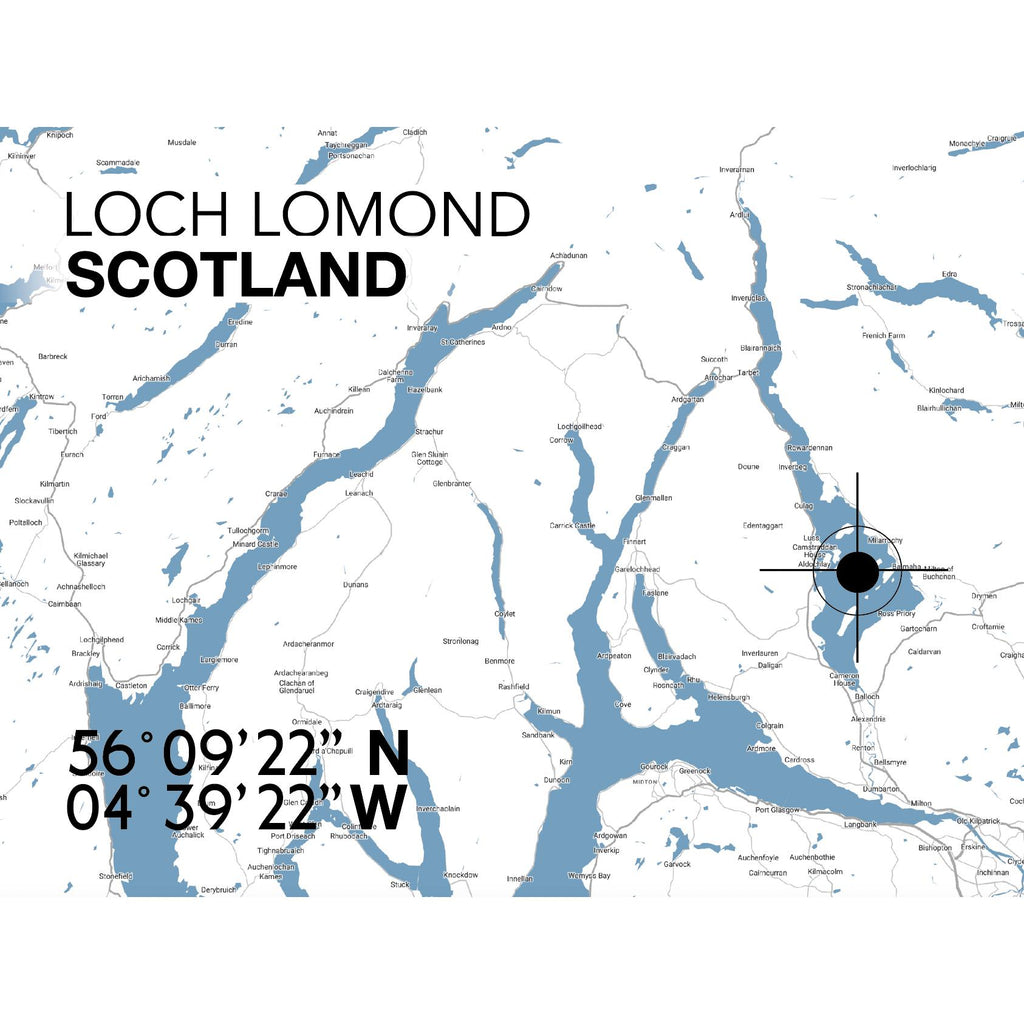 Loch Lomond Landmark Map-SeaKisses