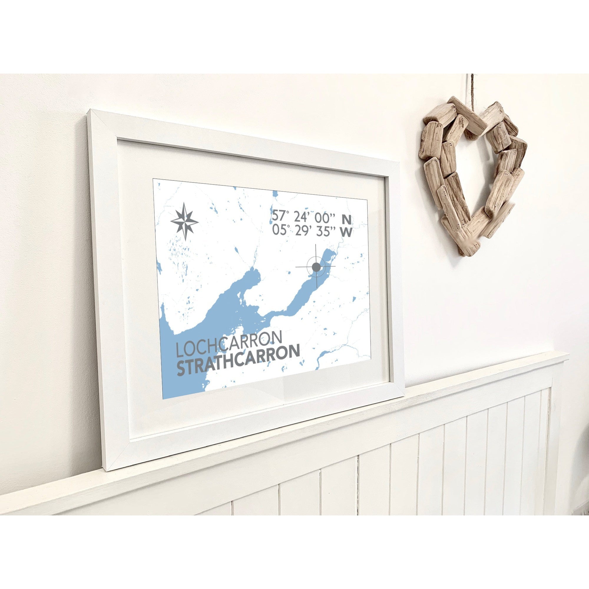 Lochcarron Coastal Map Print-SeaKisses