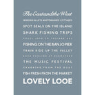 Looe Typographic Print-SeaKisses