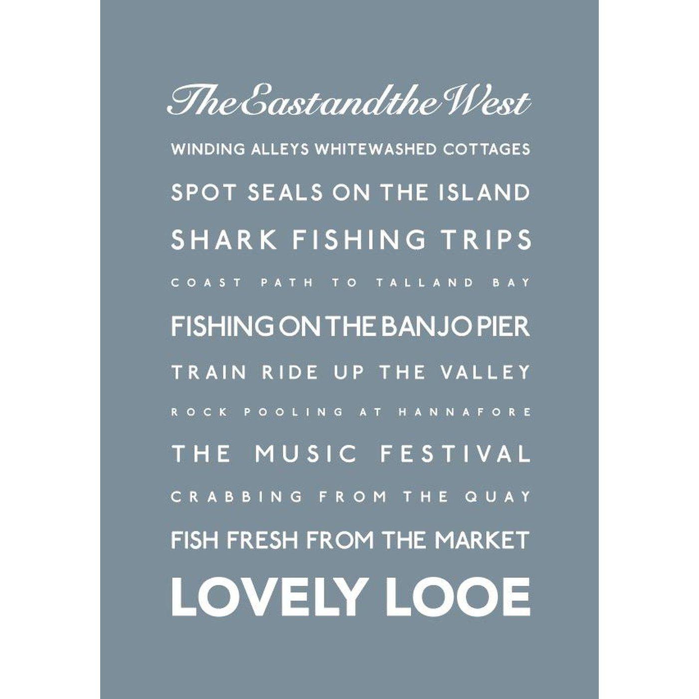 Looe Typographic Print-SeaKisses