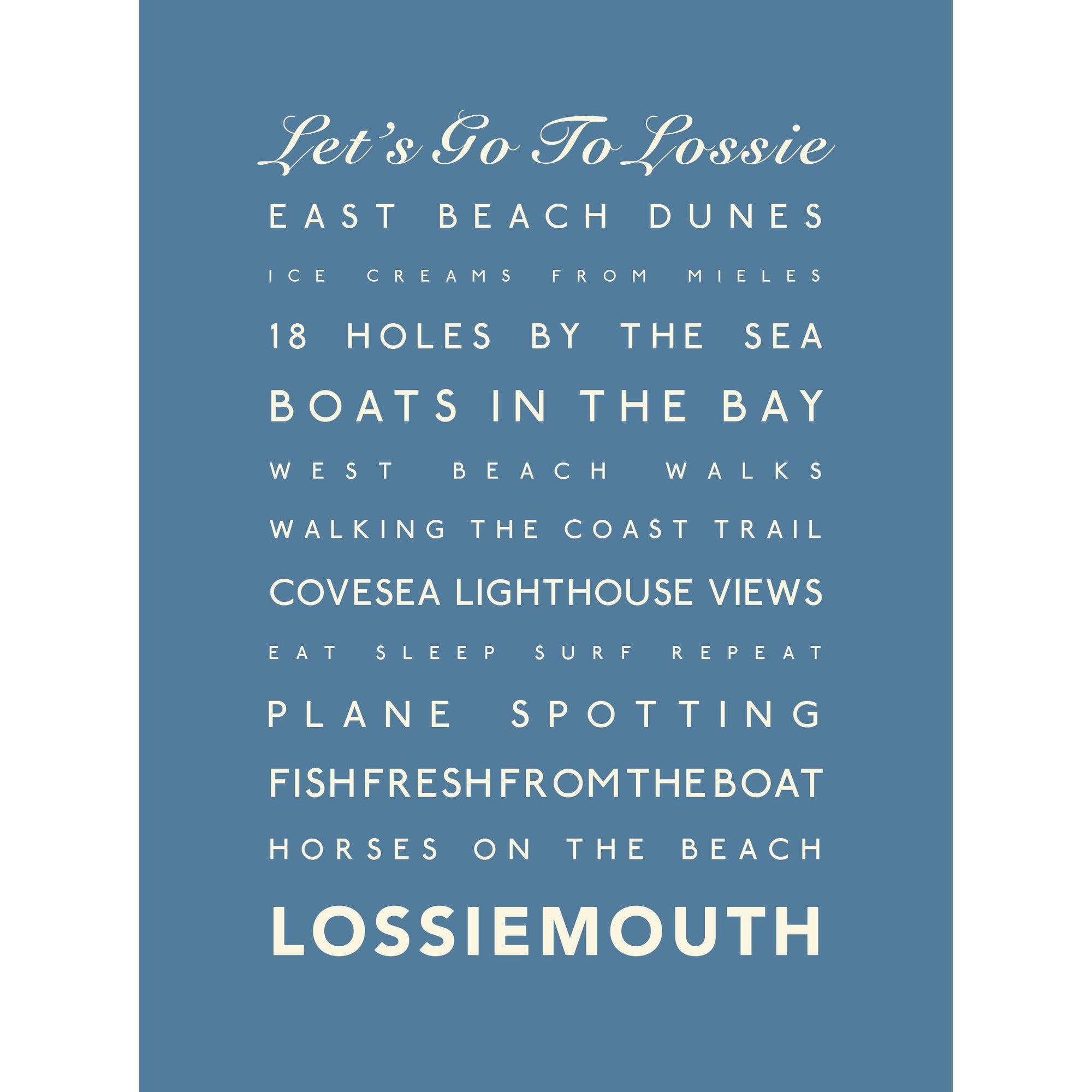 Lossiemouth Typographic Print-SeaKisses