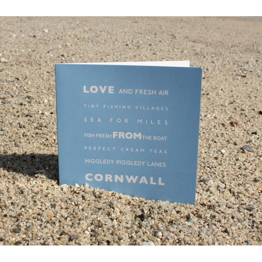 Love From Cornwall - Greeting Card-SeaKisses