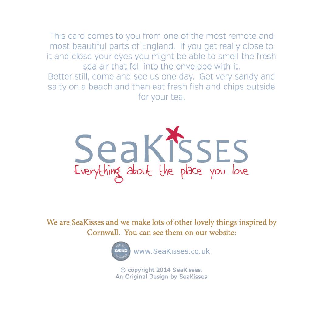 Love From Cornwall - Greeting Card-SeaKisses