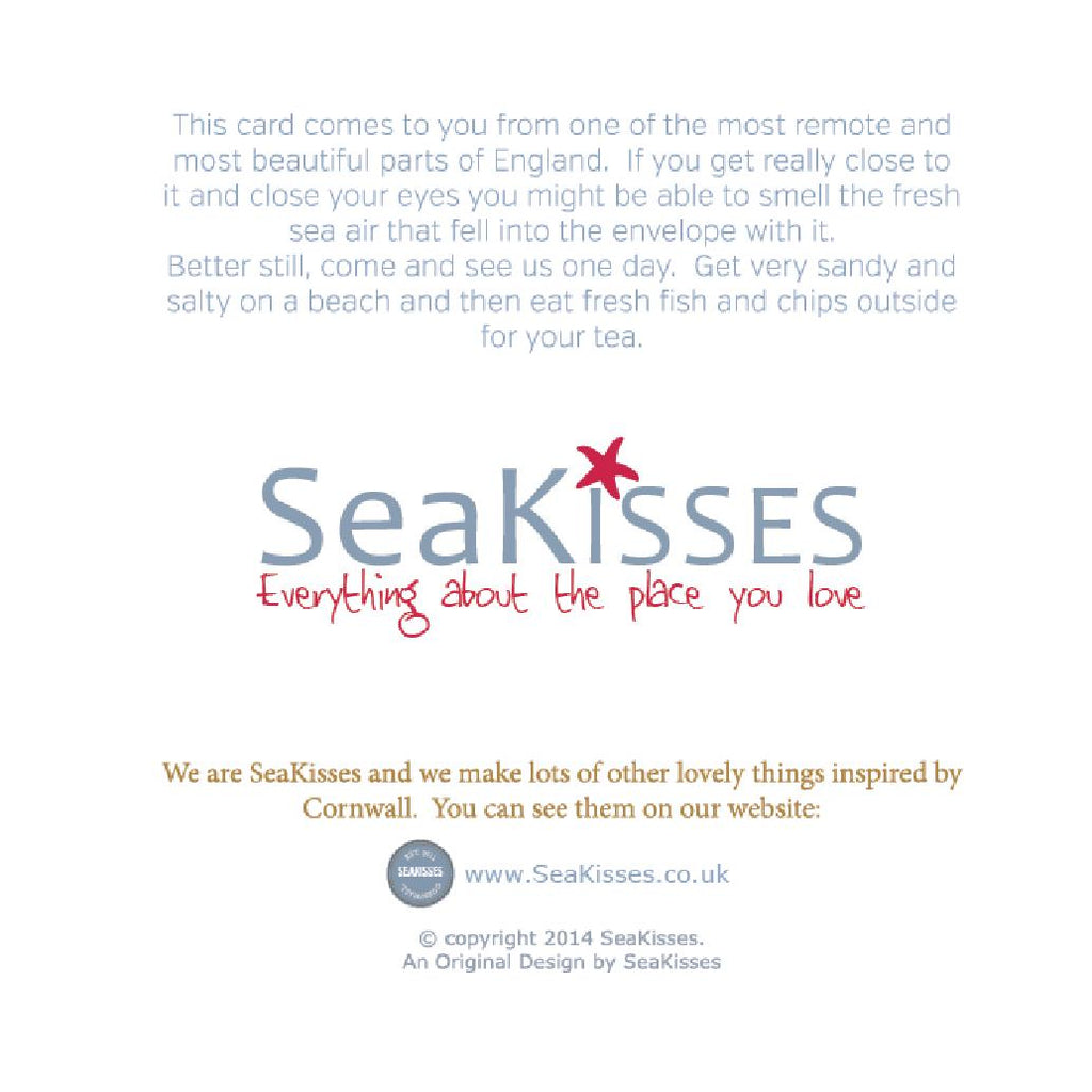 Love From Cornwall - Greeting Card-SeaKisses
