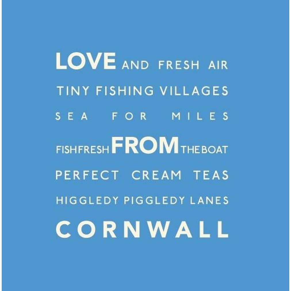 Love From Cornwall - Greeting Card-SeaKisses