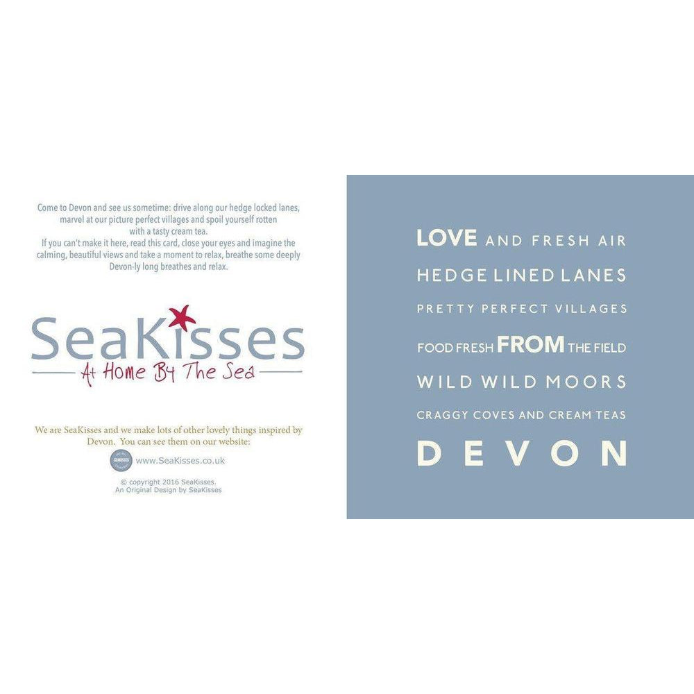 Love From Devon Greeting Card-SeaKisses