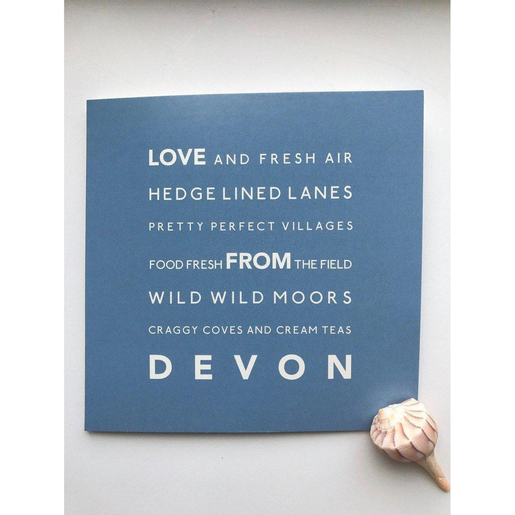 Love From Devon Greeting Card-SeaKisses