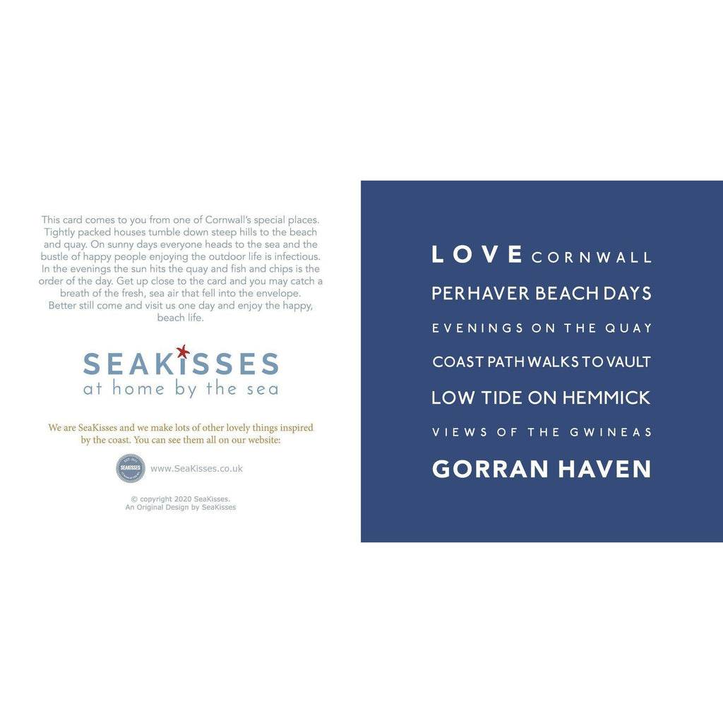 Love From Gorran Haven - Greeting Card-SeaKisses