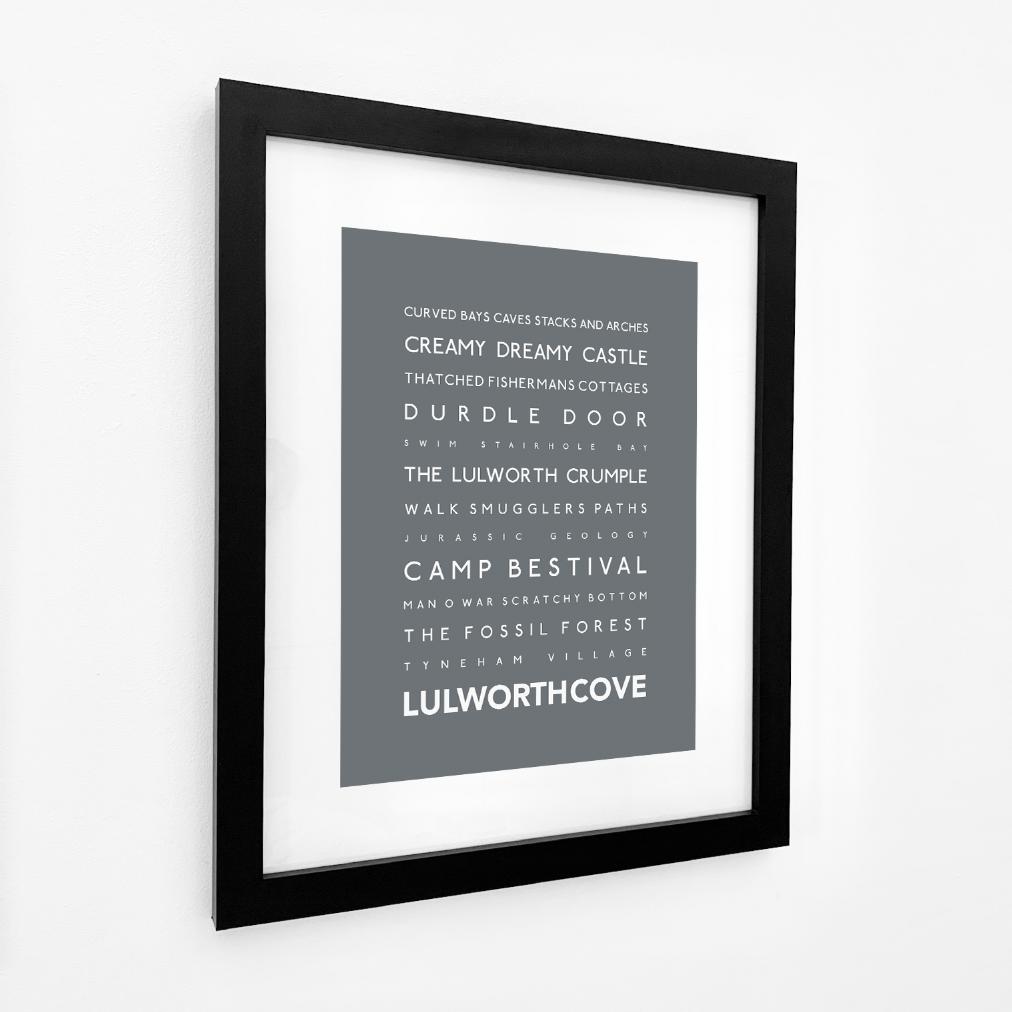 Lulworth Cove Typographic Print-SeaKisses