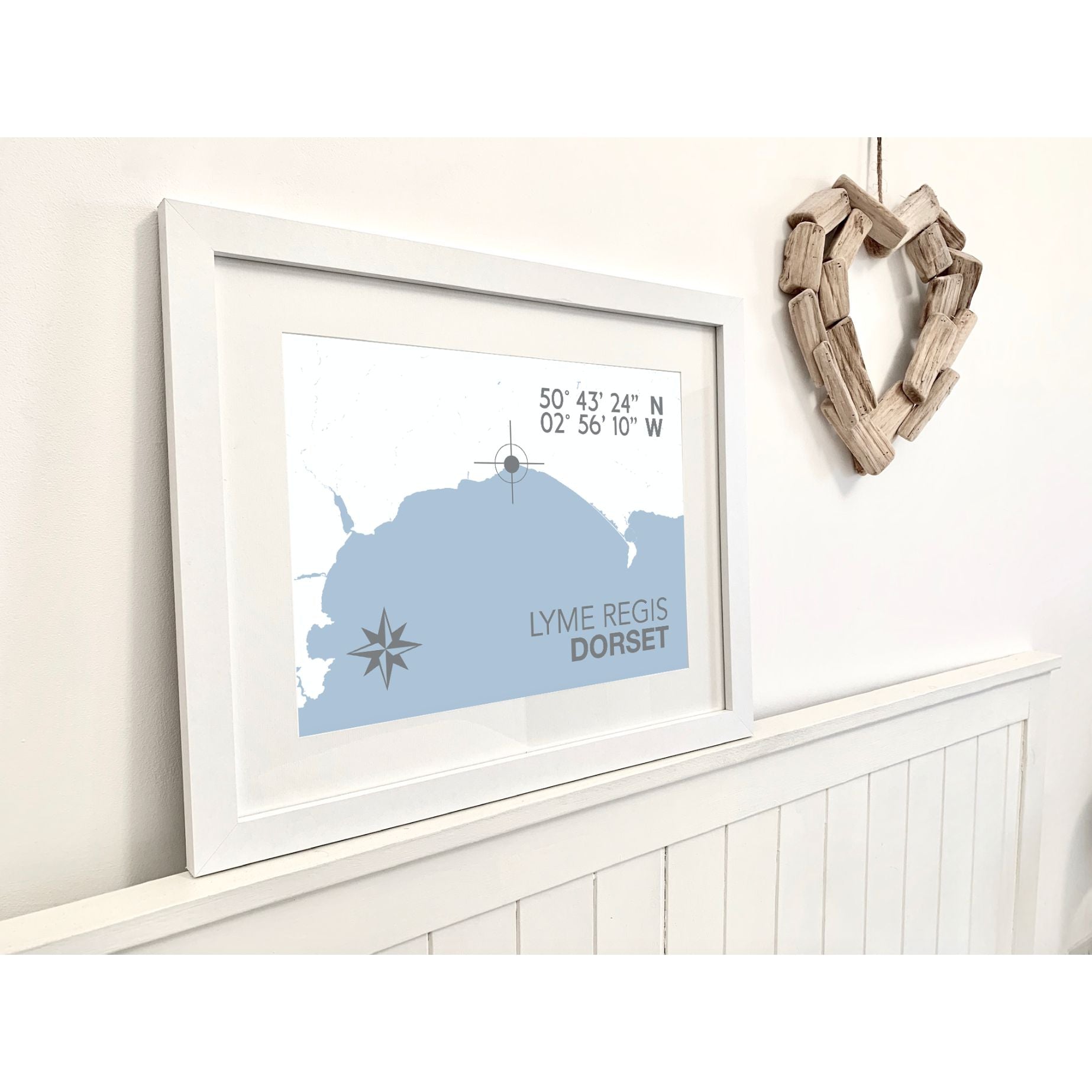 Lyme Regis Coastal Map Print-SeaKisses