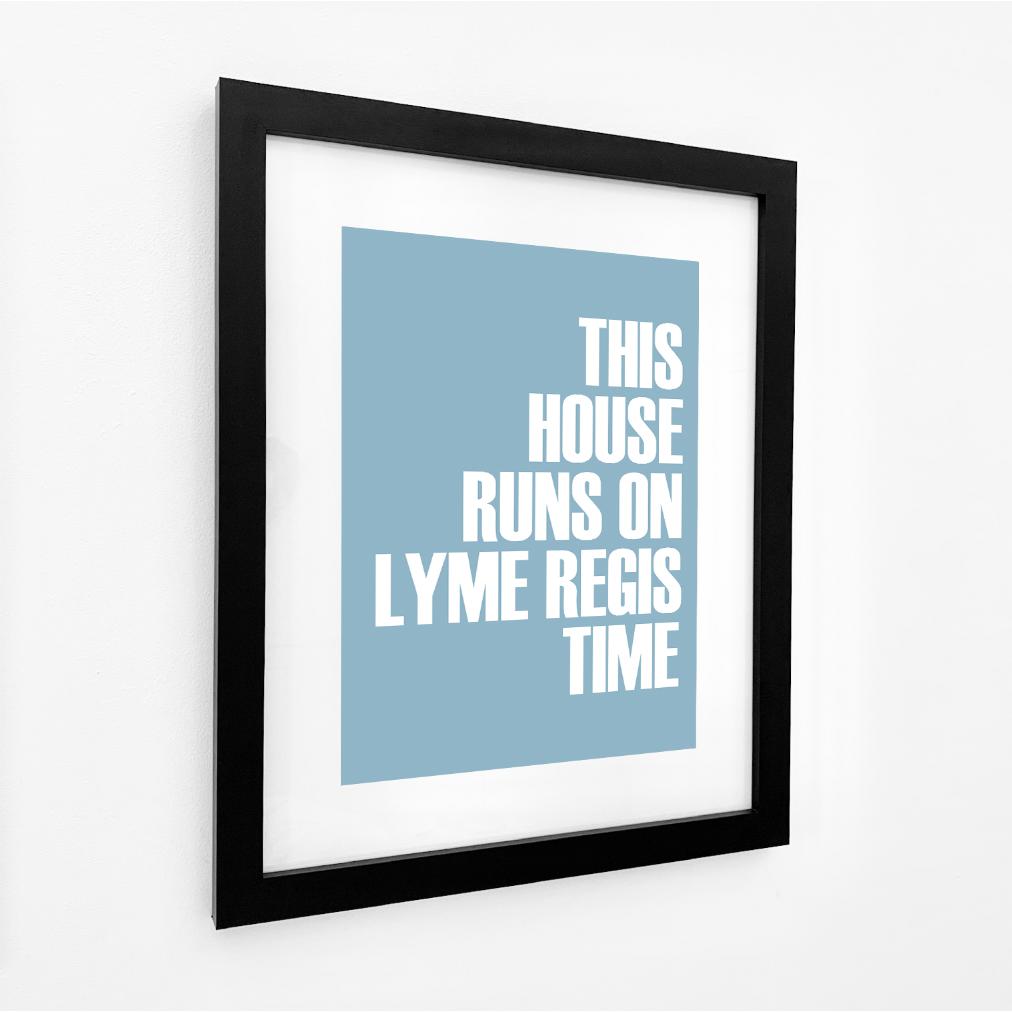 Lyme Regis Time Typographic Print- Coastal Wall Art /Poster-SeaKisses