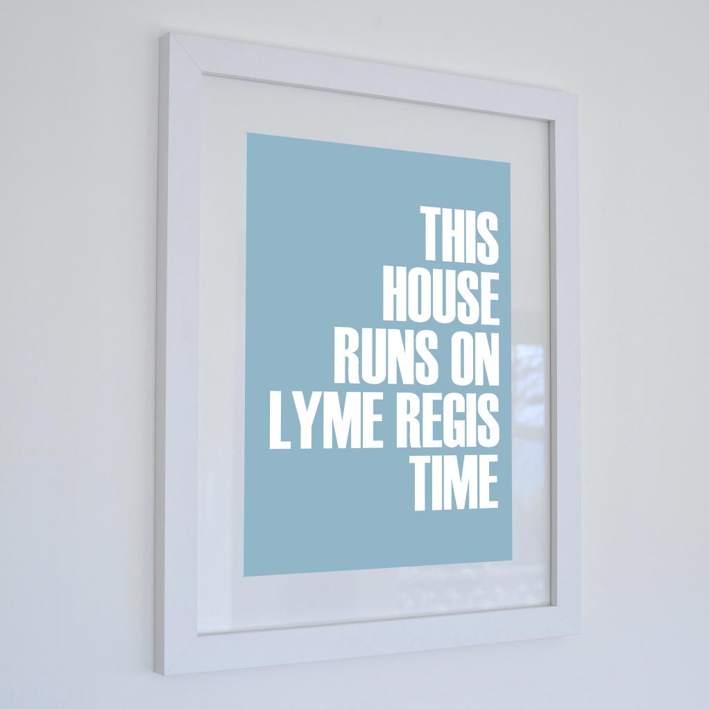 Lyme Regis Time Typographic Print-SeaKisses