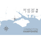 Lymington Coastal Map Print-SeaKisses