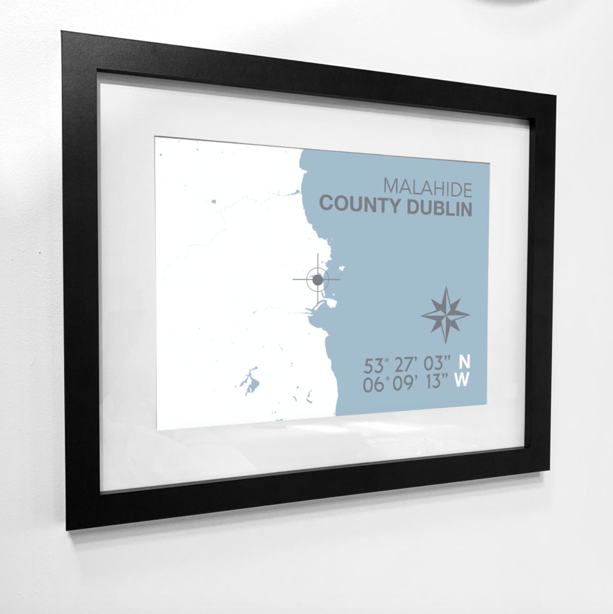 Malahide Coastal Map Print-SeaKisses