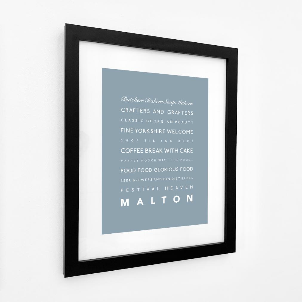 Malton Typographic Travel Print- Coastal Wall Art /Poster-SeaKisses