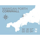 Mawgan Porth Coastal Map Print-SeaKisses