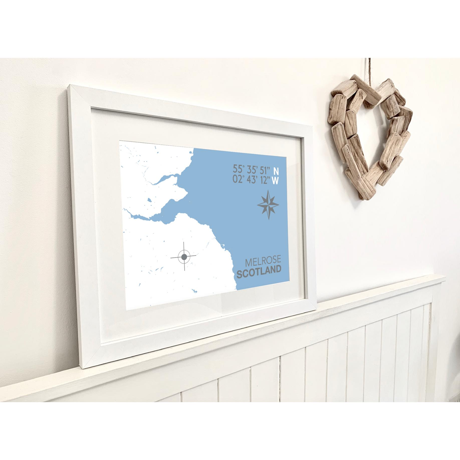 Melrose Coastal Map Print-SeaKisses