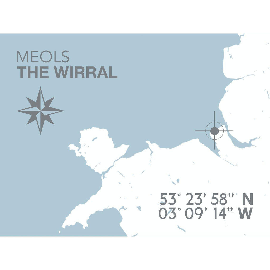 Meols Map Travel Print - Coastal Wall Art /Poster-SeaKisses