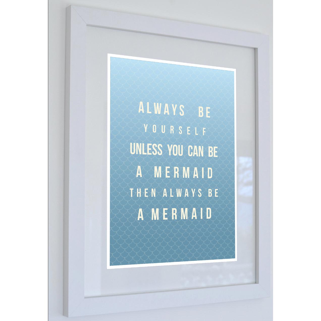 Mermaid Poem Typographic Art Print-SeaKisses