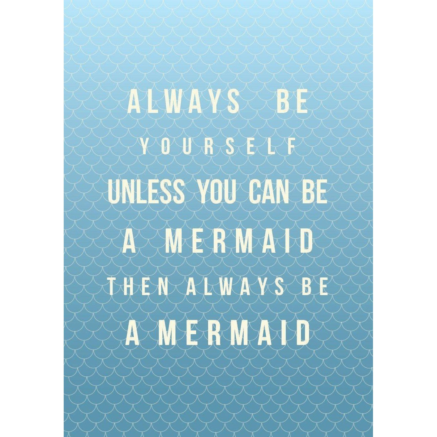 Mermaid Poem Typographic Art Print-SeaKisses