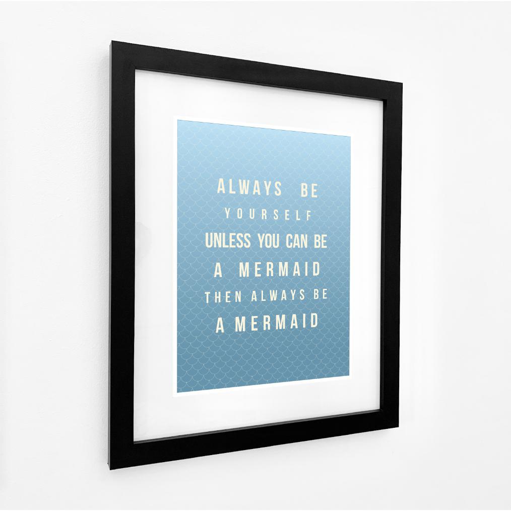 Mermaid Poem Typographic Art Print-SeaKisses