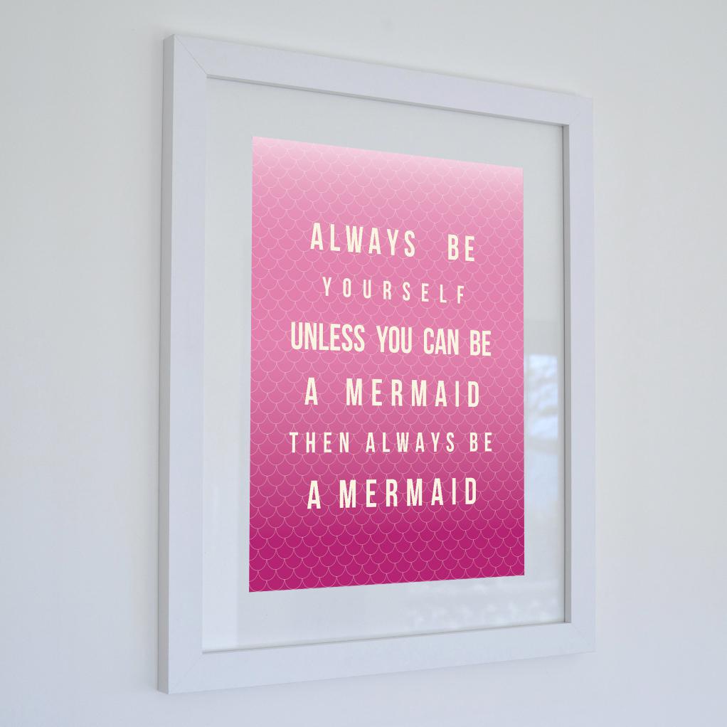 Mermaid Poem Typographic Art Print-SeaKisses