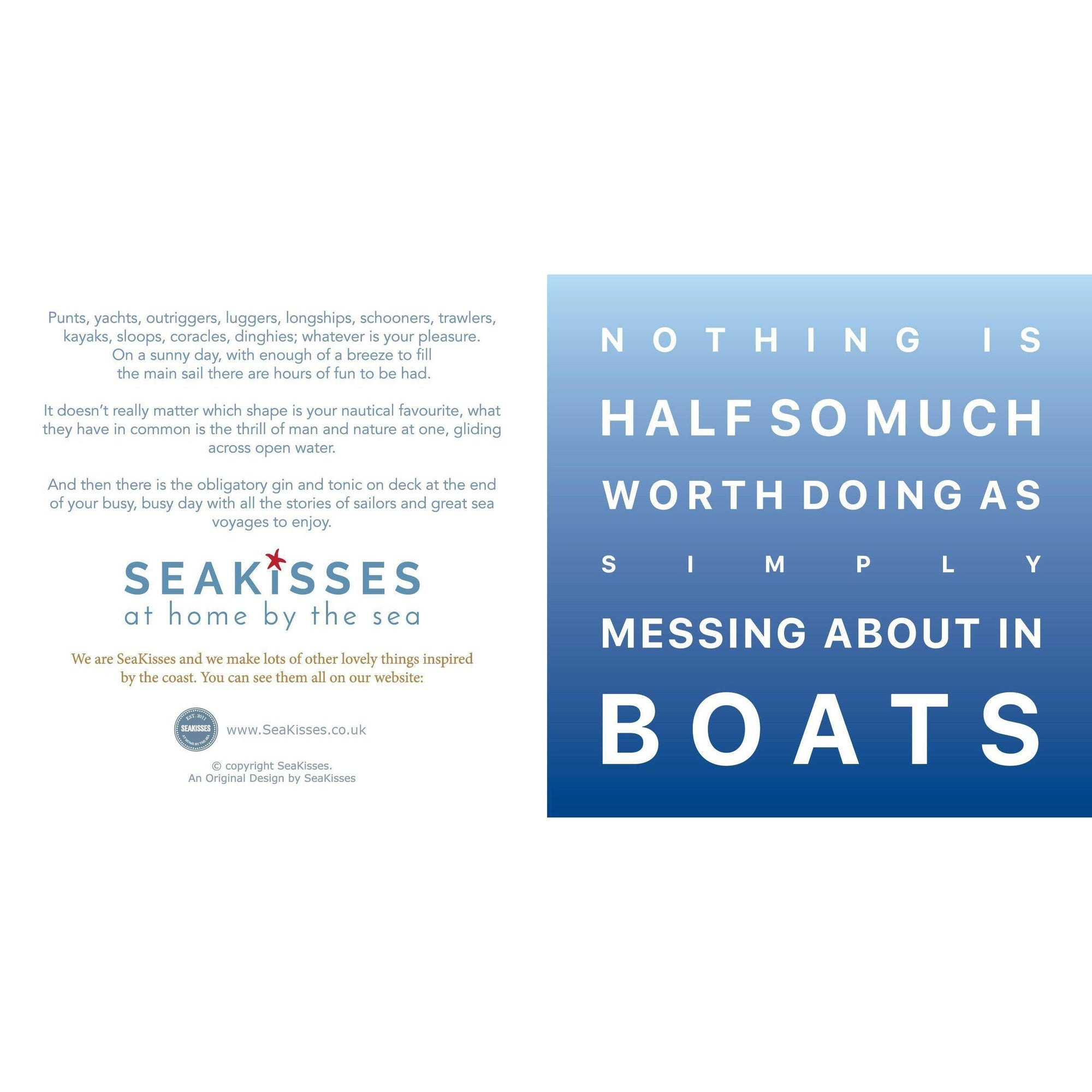 Messing About in Boats - Greeting Card-SeaKisses