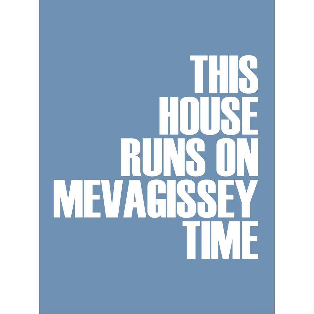 Mevagissey Time Typographic Print - Coastal Wall Art /Poster-SeaKisses