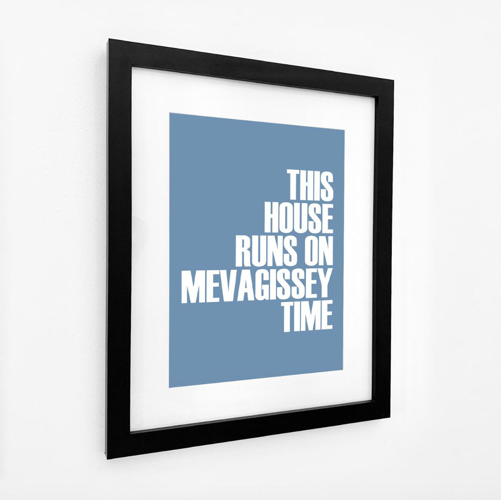 Mevagissey Time Typographic Print-SeaKisses