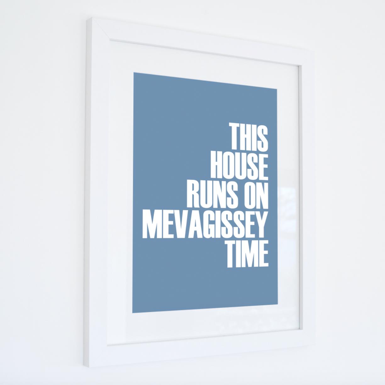 Mevagissey Time Typographic Print-SeaKisses