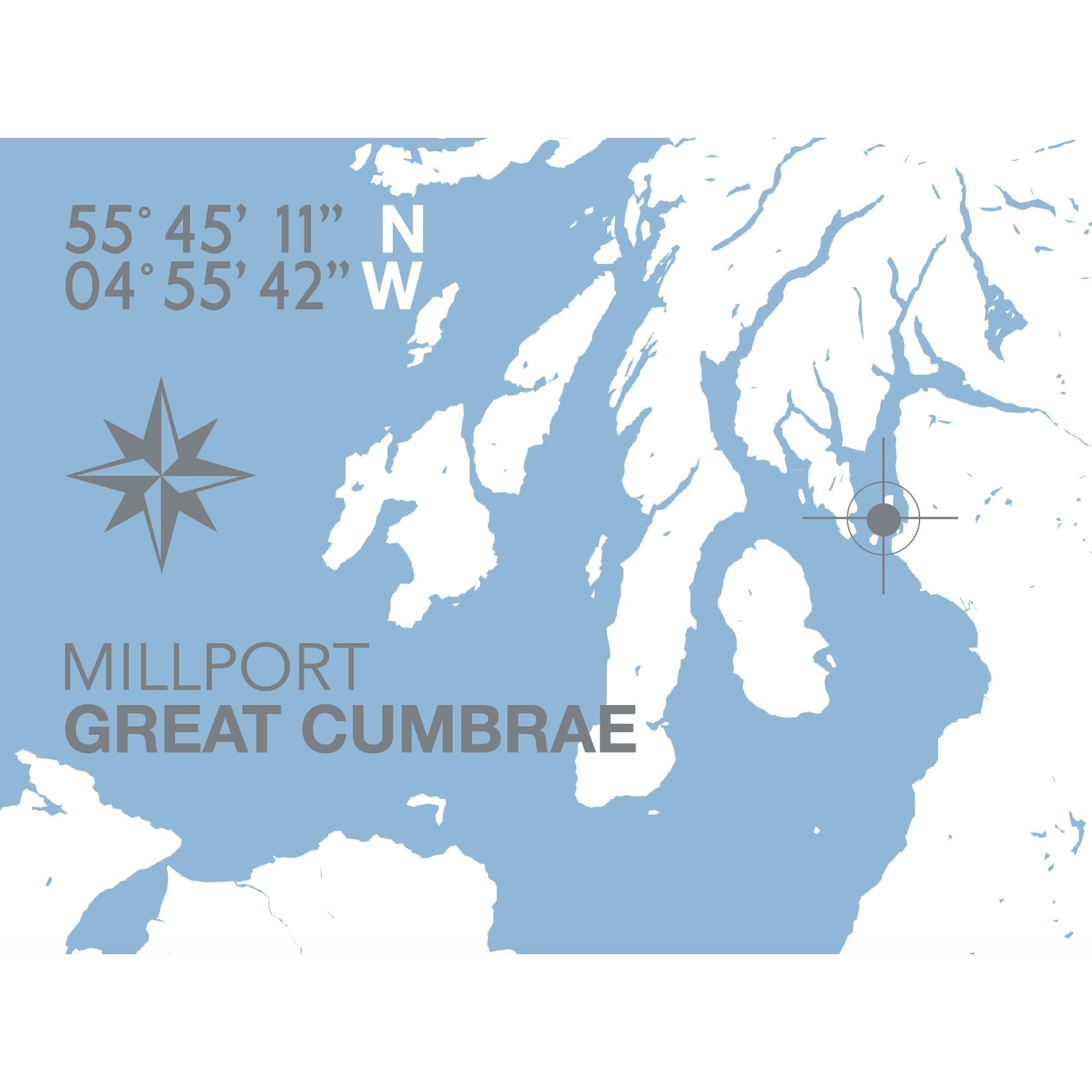 Millport Coastal Map Print-SeaKisses