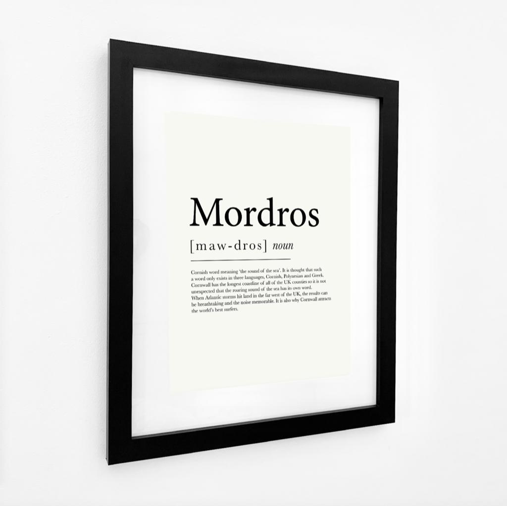 Mordros Typographic Travel Print - Coastal Wall Art /Poster-SeaKisses