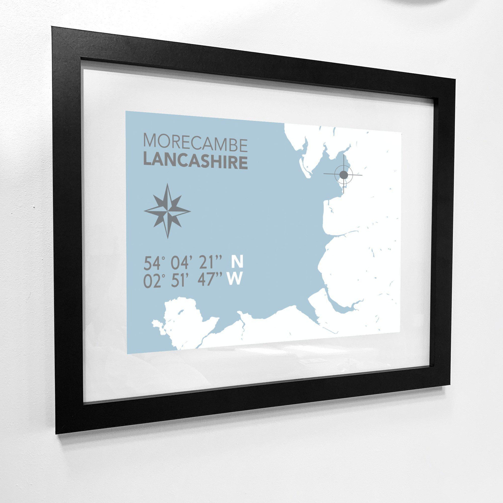 Morecambe Bay Coastal Map Print-SeaKisses