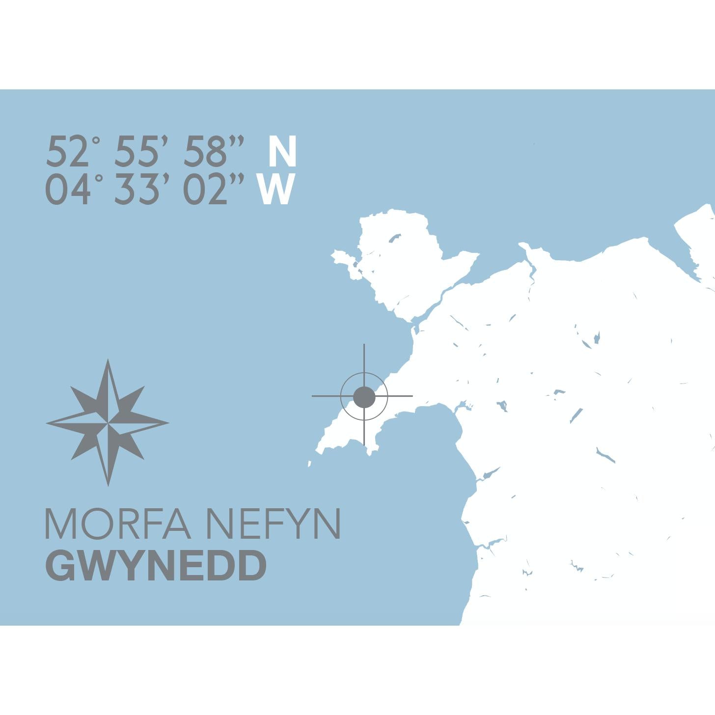 Morfa Nefyn Coastal Map Print-SeaKisses