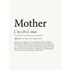 Mother Definiton Typographic Print-SeaKisses